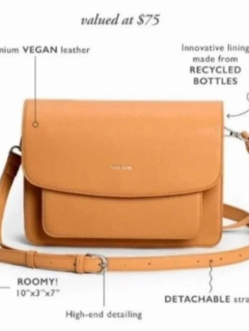 NWOT Pixie Mood Zoe Crossbody bag made from vegan faux leather - Picture 8 of 8